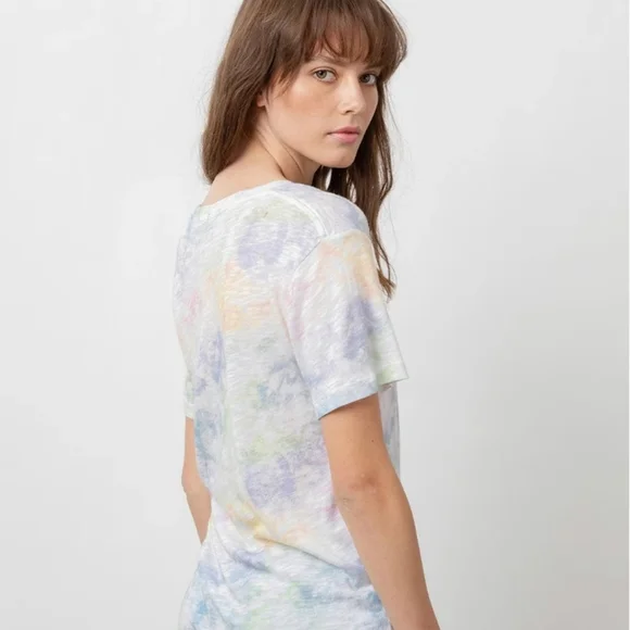 RAILS CARA COTTON TEE RAINBOW TIE DYE - Picture 2 of 10